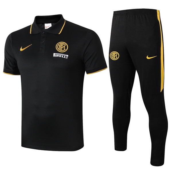 Polo Conjunto Completo Inter Milan 2019-20 Negro Amarillo